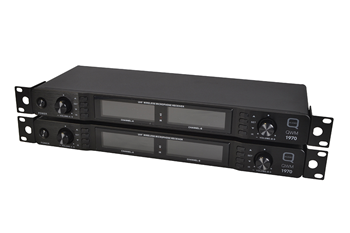 4 Way Wireless Microphone Set with Belt packs and Headsets Racked Ready to Use